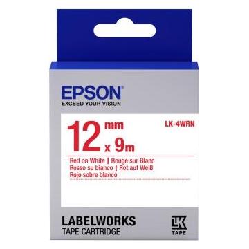 Epson LK-4WRN (C53S654011) Label Cartridge Standard, Red on White 12mm (9m) (12 mm) (45616851)