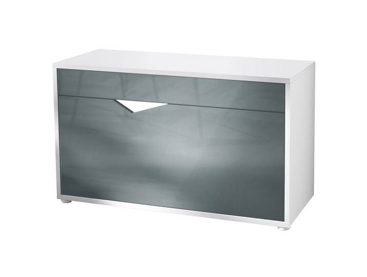 SCHUHSCHRANK Kolmio Grau Hochglanz