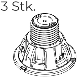Schulte D2077-3 Stellfuß 3 Stk. (höhenverstellbar).. - Duschwanne
