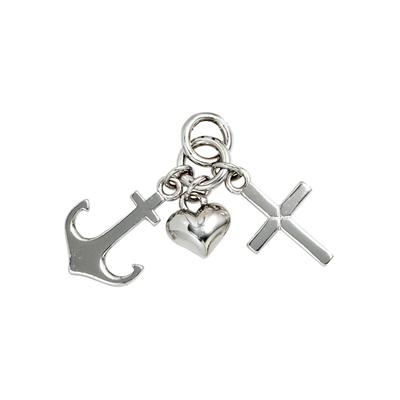 Kettenanhänger JOBO "Anhänger Glaube, Liebe, Hoffnung", silber (silber 925), Schmuckanhänger, Damen, Silber 925 (Sterlingsilber), Kettenanhänger, 925 Silber
