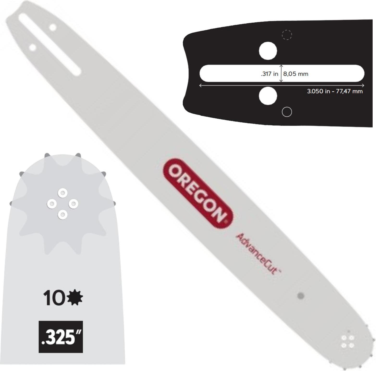 Riwall geleiderail 16 inch 0325 Oregon GTC 45 voor modellen vanaf 2012