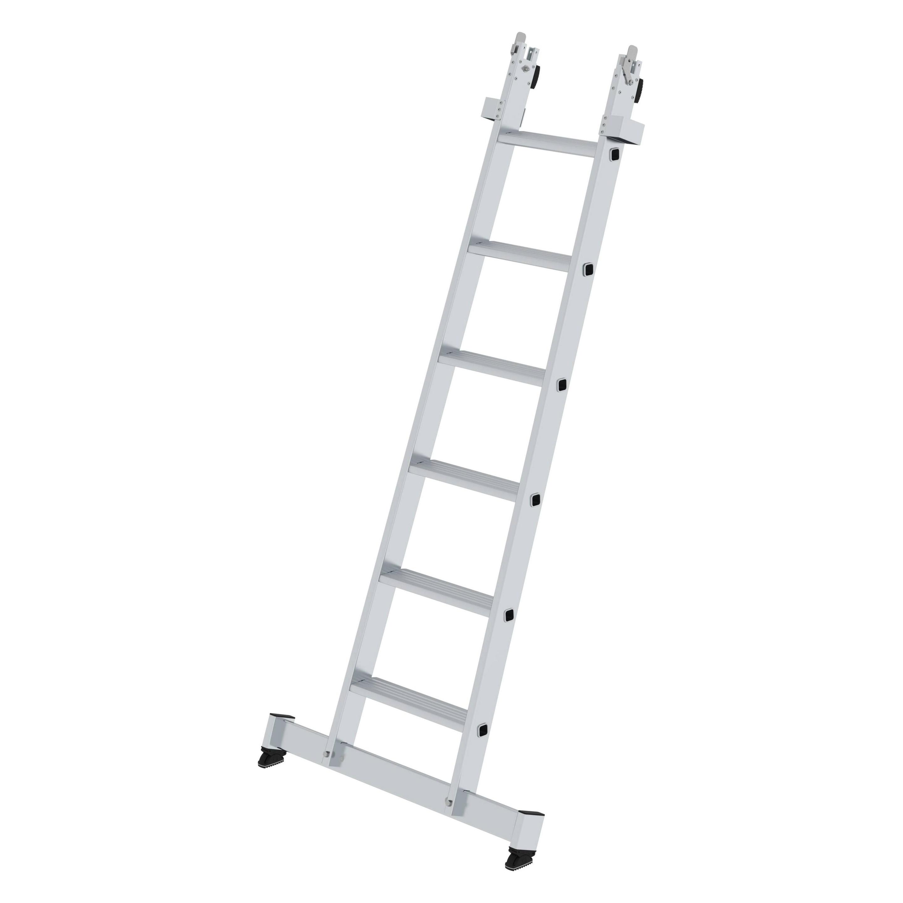 Günzburger Stufen-Glasreinigerleiter Unterteil mit nivello-Traverse 6 Stufen (187 cm) (012021)
