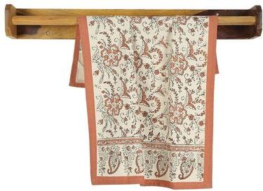Hand Block Printed Cotton Kitchen Towels   27″ × 19″   Fair Trade   IVY (Set of 2)