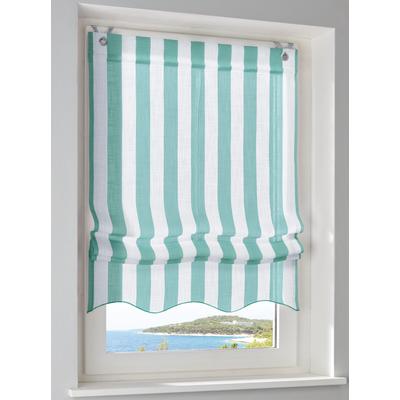 Raffrollo HEINE HOME Gr. 1, salbei, weiß, B:45cm H:140cm, Raffrollos