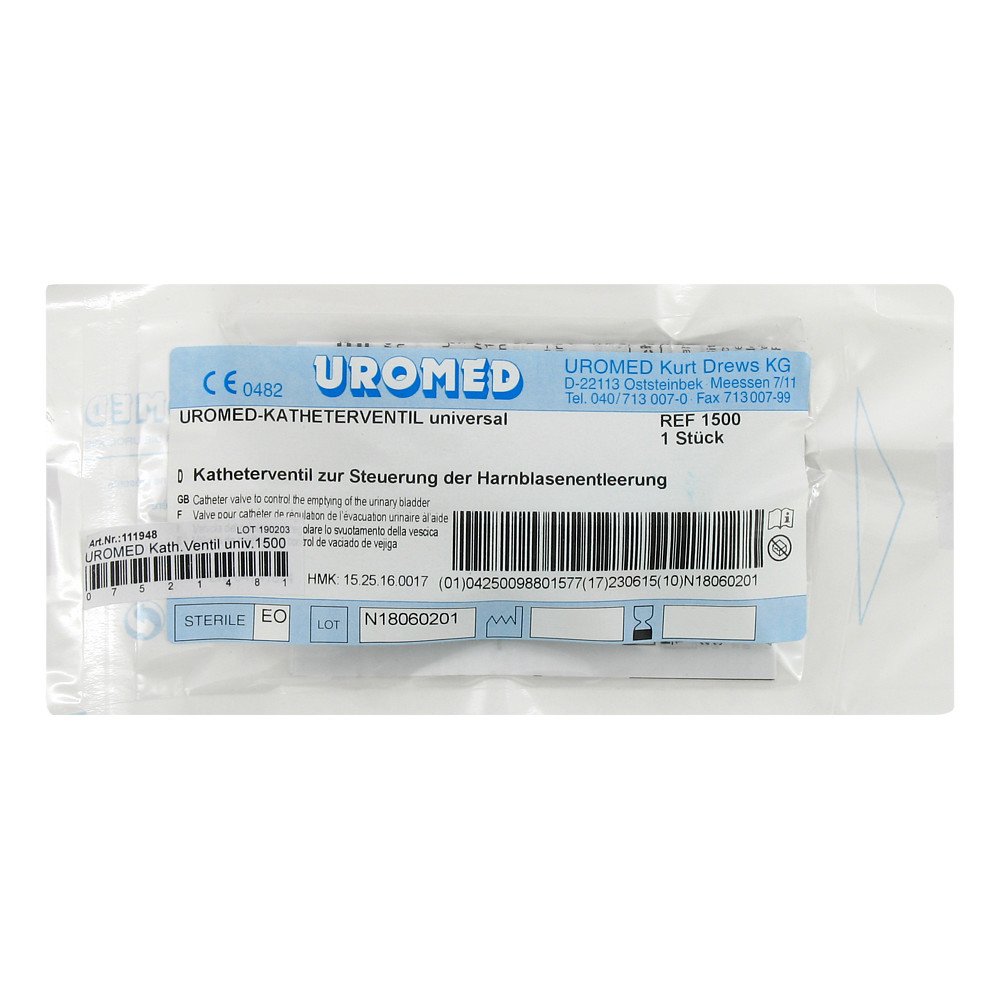 Brinkmann Medical ein Unternehmen der Dr. Junghans Uromed Katheterventil universal 1500 07521481