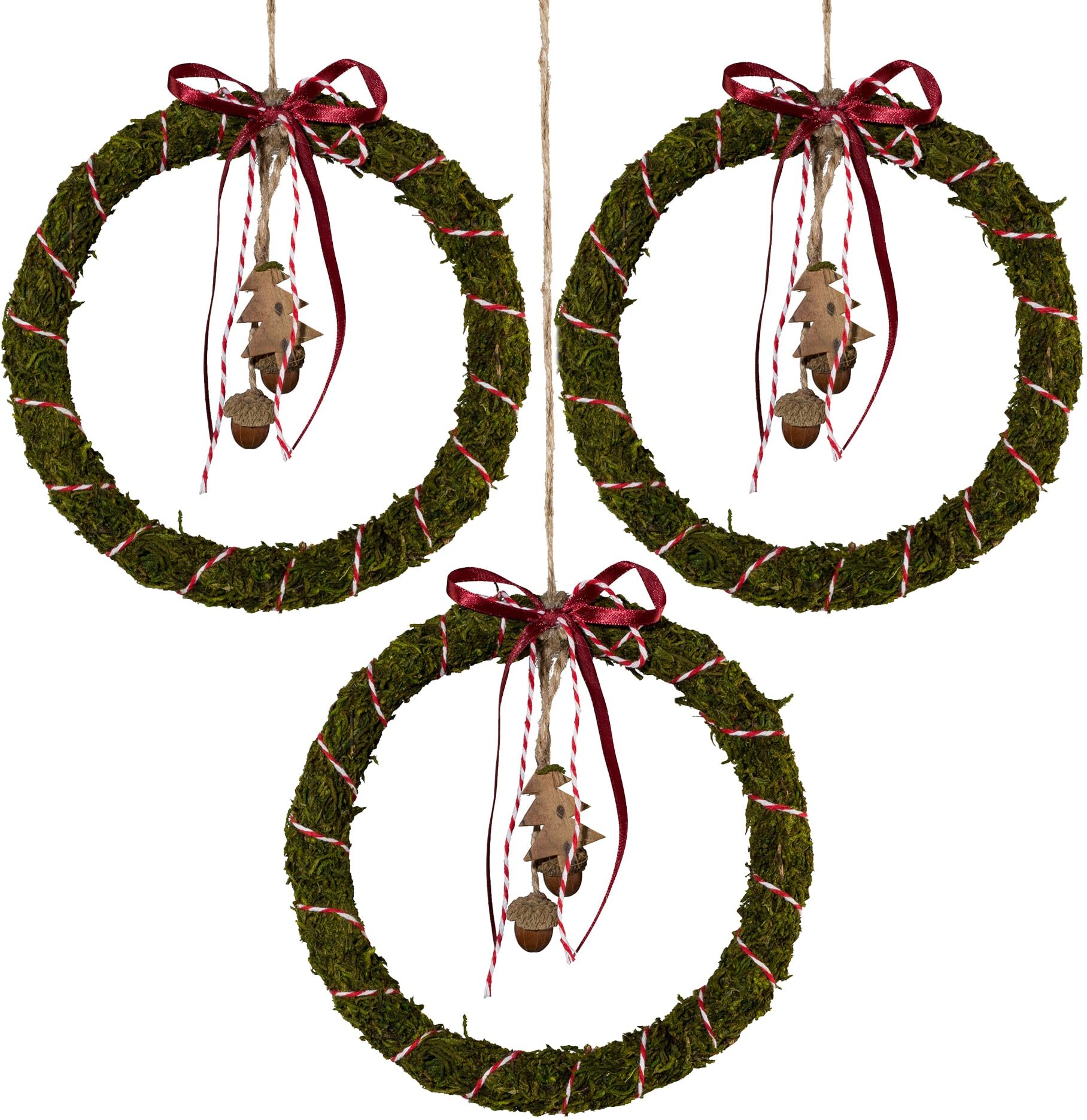 Dekohänger CREATIV HOME "Weihnachtsdeko", grün, B:15cm H:20cm, Kunststoff, Dekohänger, Dekohänger, aus Deko-Tannenzweigen, Höhe ca. 20 cm grün B/H/T: 15cm x 20cm