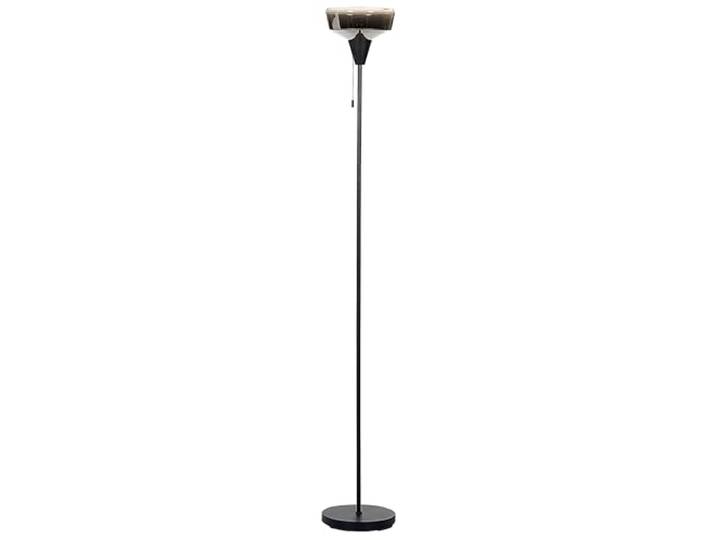 Beliani Stehlampe aus Rauchglas und Eisen schwarz/silber 175 cm hoch modern Talparo