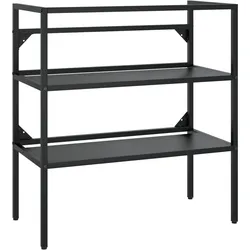 vidaXL Badezimmer Waschtischgestell Schwarz 79x38x83 cm Eisen