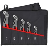 Cobra Zangen-Set, 5-teilig rot, gezahnte Griffflächen, integrierter Klemmschutz