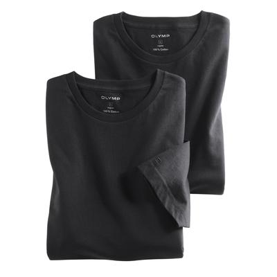 T-Shirt OLYMP "Casual", Herren, Gr. S, schwarz, Obermaterial: 100% Baumwolle, Rundhals, Shirts T-Shirt