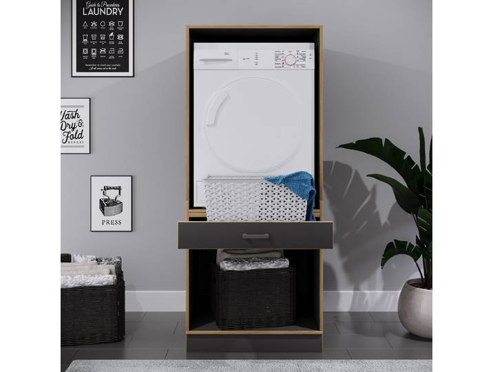 Meuble bas Rislo Variante D 67 x 162 x 68cm Gris/Anthracite