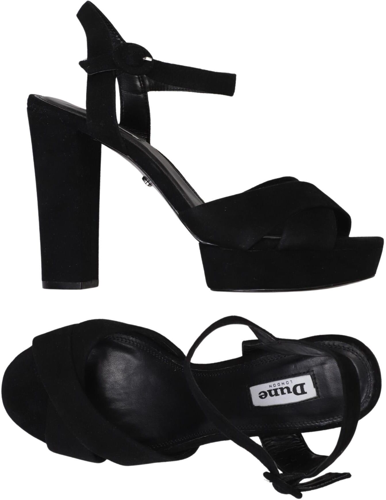 Dune London Damen Sandalen, Schwarz, Gr. EU 40, Leder - Second Hand