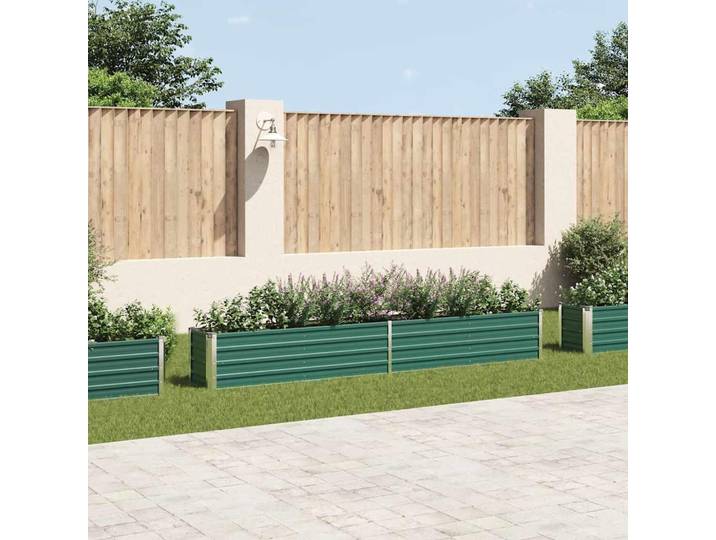 vidaXL Garten-Hochbeet Verzinkter Stahl 320×40×45 cm Grün