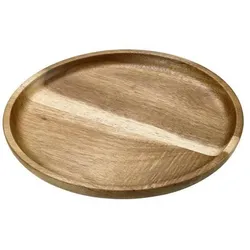 Leone Serviertablett mit abgerundeten Kanten, Ø 25 cm H, aus Akazienholz, zum Servieren von Aufschnitt