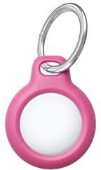 Combo Retail Shop For Air Tags Tracking Device Cover, Anti Loss Dog Tracker Locator, Liquid Silicone Key Chain For Apple Air Tag Case, pink