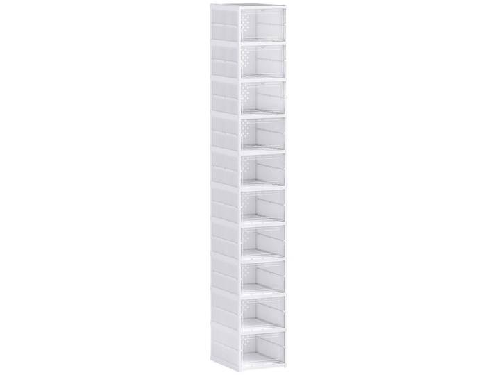 Jamb Schuhregal Cádiz Norte Weiss faltbar 26/35/174 cm, Weiß, Kunststoff, 35x174x26 cm, Garderobe, Schuhaufbewahrung, Schuhregale