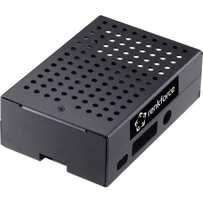 Renkforce RBP-ALC100 SBC-Gehäuse Passend für (Entwicklungskits): Raspberry Pi® inkl. aktiven Kühler Schwarz