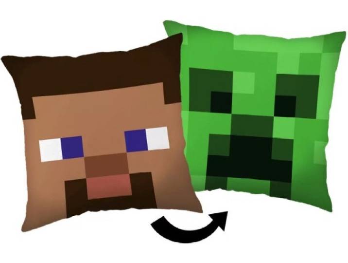 Minecraft Steve Creeper sierkussen 40X40 cm