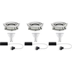Paulmann Bad-Einbauleuchte 3er Set 21 W Eisen (gebürstet) 92900