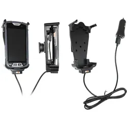 Brodit KFZ-Ladestation, TS, SM10, SM15 KFZ-Ladestation, Kugelgelenk (Tilt Swivel), Kabeltyp: gerade, inkl.:, Smartphone Halterung, Schwarz