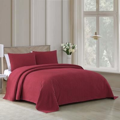 Beatrice Home Fashions Channel Chenille Bedspread