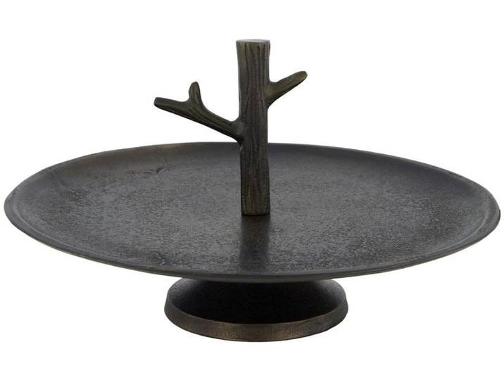 Etagere CHALET Chalet Branch , schwarz, Ø:27,5cm, Metall, Servierplatten, Etagere