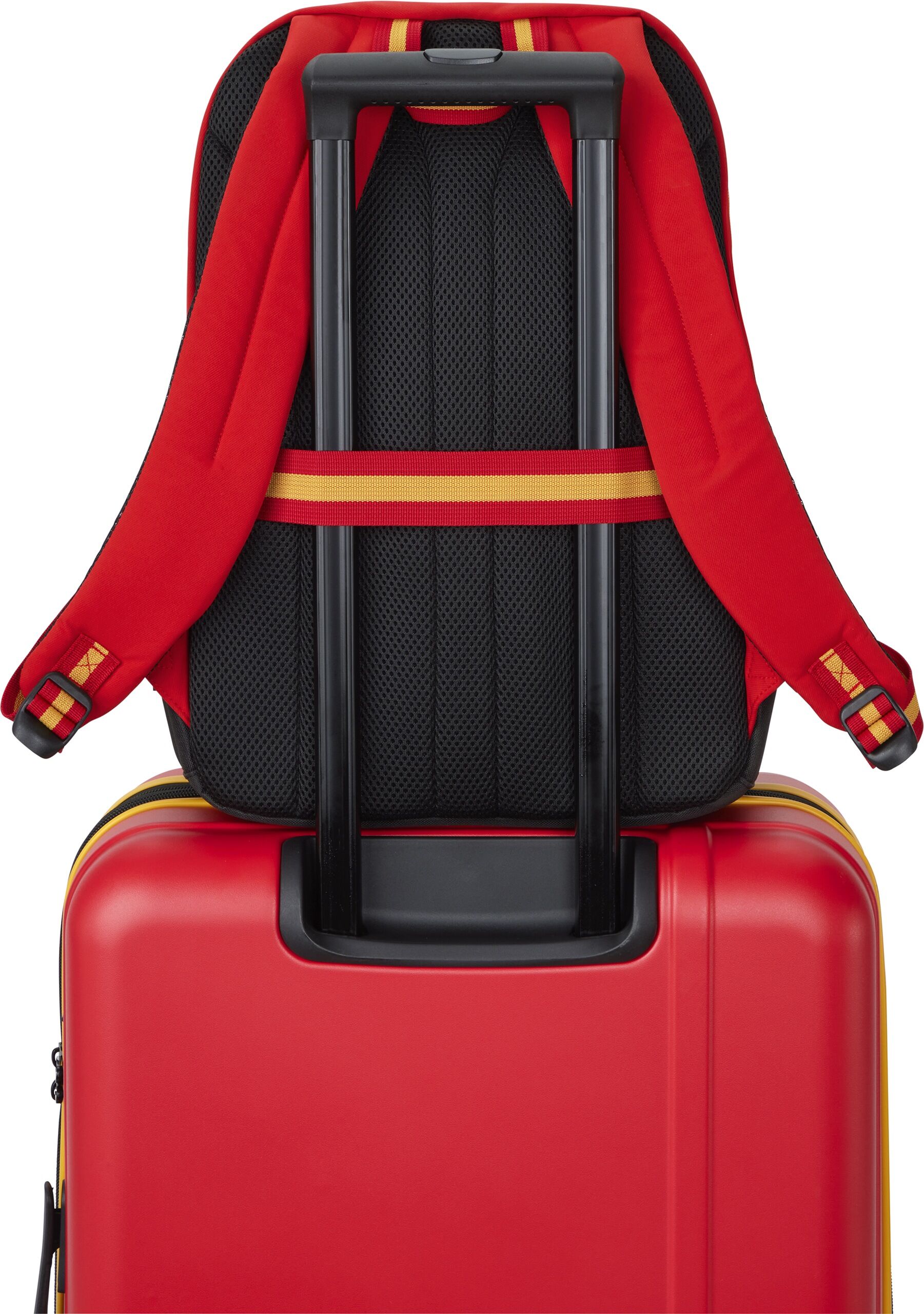 Schulrucksack TRAVELITE "travelite x NFL College Rucksack mit Laptopfach", Kinder, Gr. B/H/T: 31cm x 43cm x 20cm, kansas city chiefs, Textil, Rucksäcke Schulrucksack, Unisex, Laptop-Rucksack, 15"-Laptopfach, mit Aufsteckfunktion