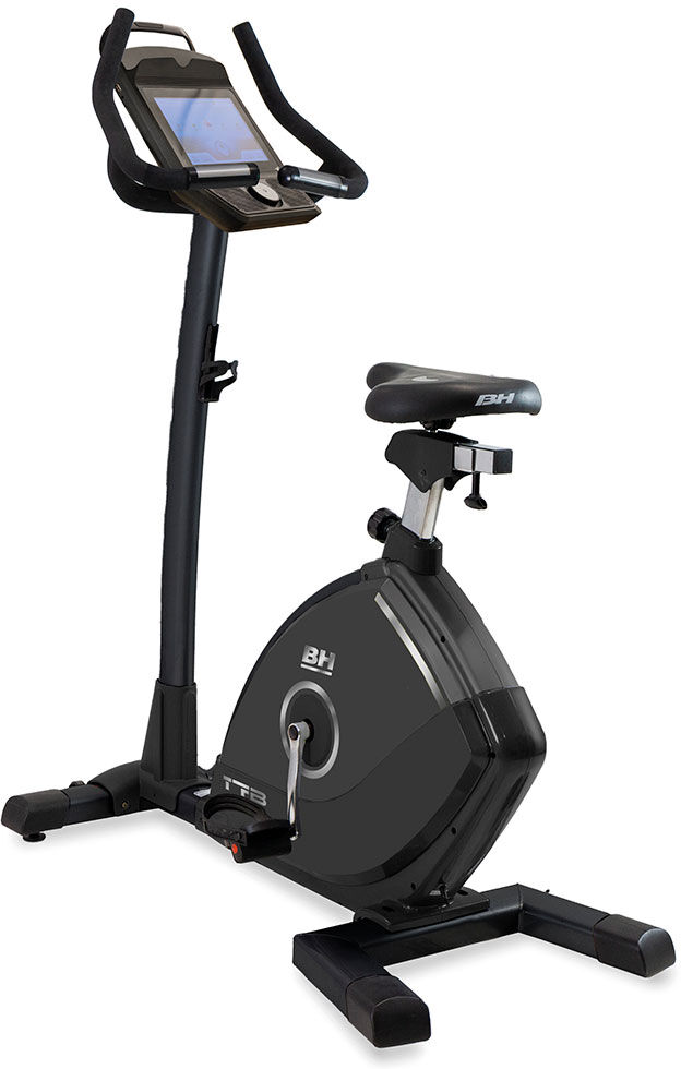 Bicicleta estática BH Fitness TFB Multimédia: com com ecrã táctil de 10" e 16 modos de treinamento preestablecidos