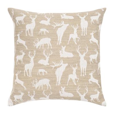 Dekokissen PAD "HERD", beige, weiß, B:45cm L:45cm, Acryl, Baumwolle, Polyester, Viskose, Wolle, Dekokissen_Sitzkissen_Kissenhüllen, Made in Europe