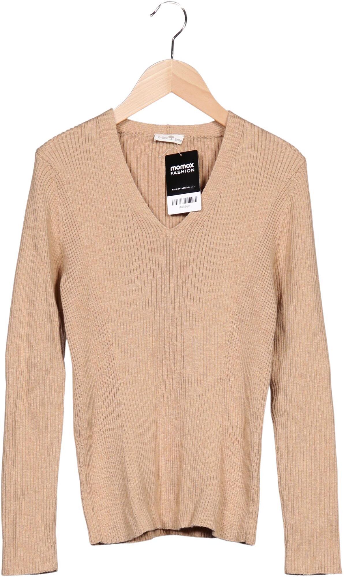 Grüne Erde Damen Pullover, Beige, Gr. S, Baumwolle - Second Hand