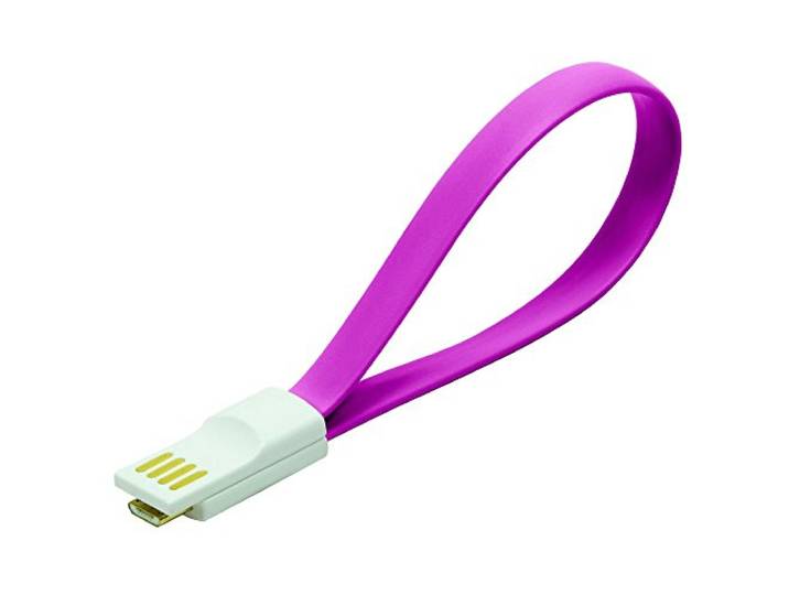 LogiLink Magneet USB 2.0 naar Micro-USB-kabel roze