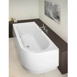 Hoesch Happy D. Eck Badewanne 6485.010  180,8 x 80,8 cm, weiss, mit angeformter Schürze