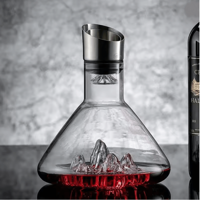 Inspire Essentials Crystal Whisky Decanter 1500ML Handmade Lead Free Wine Carafe And Pourer transparent