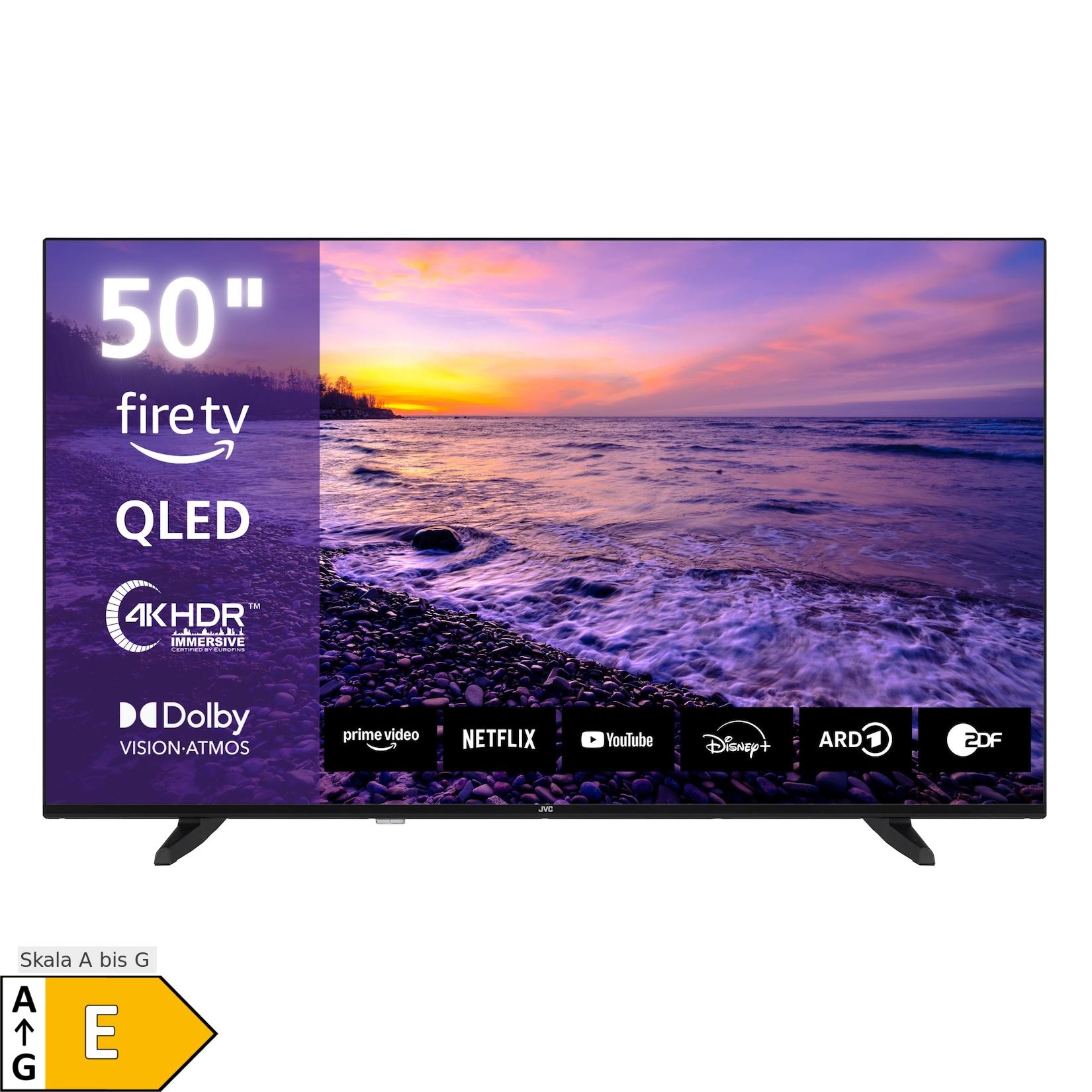 JVC LT-50VRQ3555 QLED Fernseher 50 Zoll Fire TV 4K UHD Smart TV HDR Dolby Vision Atmos, Alexa (2026)