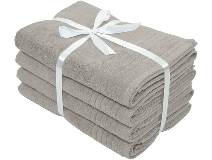 Duschtücher GOODPRODUCT Sanremo Premium, Premium Handtücher, 600 gr/m², 70x140cm , grau, B:70cm L:140cm, Frottier, Frottier, Handtücher, Duschtücher, mit Bordüre, flauschig & weich, dicke Qualität, 5 Jahre Garantie