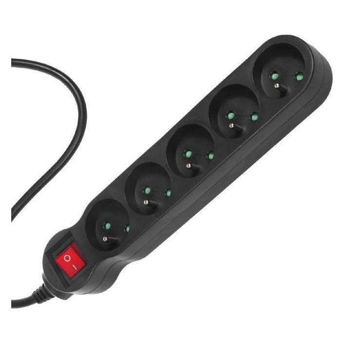 Maclean Listwa zasilająca 5g 1,4m MCE183 2300W Czarna (5x, CEE 7/4, 1.40 m) (MCE183)