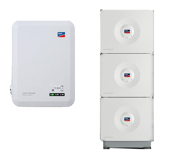 SMA SUNNY TRIPOWER SE 8.0 + HOME STORAGE 9.8 HV-SPEICHERSYSTEM, 9,84 KWH NUTZBAR, 3-PHASIG