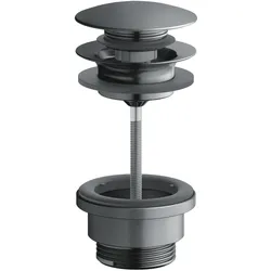 KEUCO Ablaufgarnitur, Anschlussgewinde G 1/4, 59902130000, Farbe: Schwarzchrom gebürstet