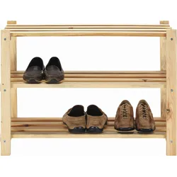 Schuhregal in Kieferfarben