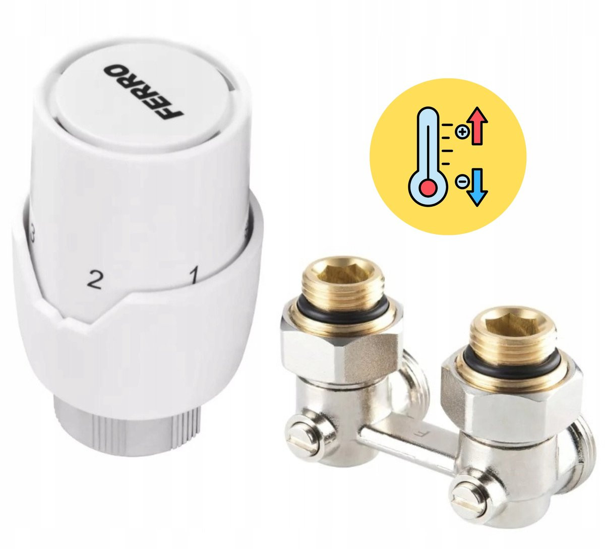 Ferro ZTV21 Hoekige Thermostatische Set met GT20 Kop