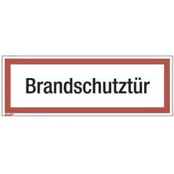 Marahrens Sicherheitskennzeichen »Textschild: Brandschutztür« nachleuchtend 29,7 x 0,04 x rot, 29.7x10.5 cm