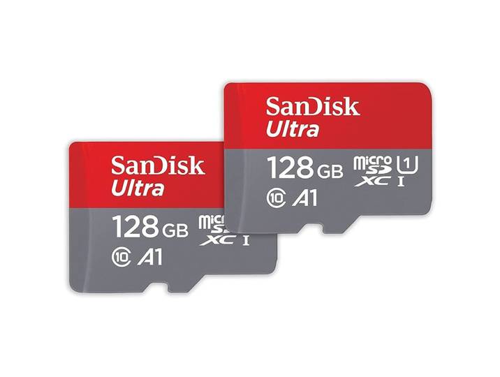 SanDisk MicroSDXC Ultra 128GB 140mb/s C10 - SDA UHS-I 2Pack Micro SD-kaart Grijs