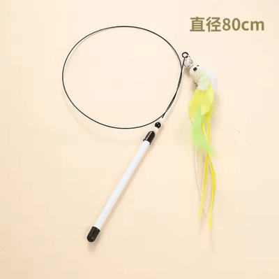 Inspire Curations SkyFlutter Telescopic Bird Feather Cat Wand Toy oriole Bird