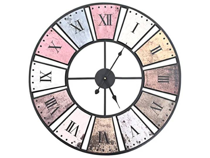 vidaXL Wandklok vintage-stijl quartz-mechanisme XXL 60 cm metaal
