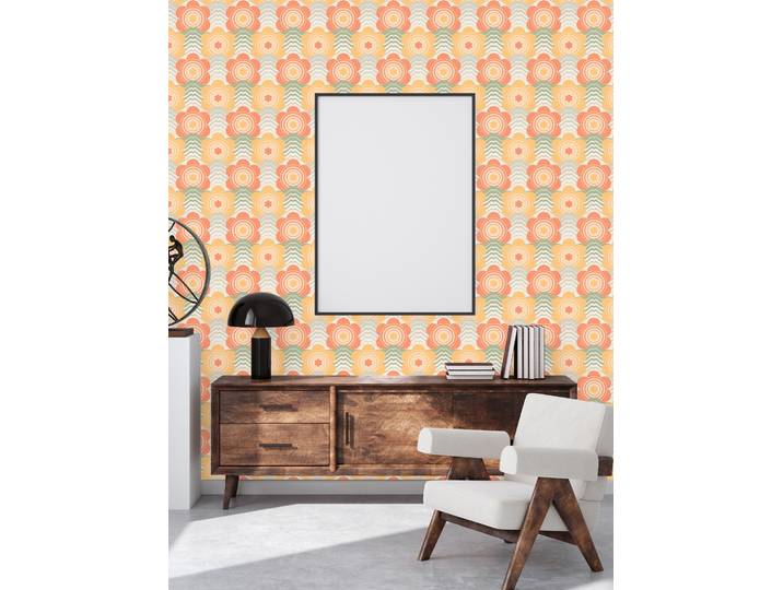 A.S. Création Retro Chic florale Tapete Mustertapete Retro Blumen matt strukturiert Vintage Vliestapete für Schlafzimmer Küche Wohnzimmer Floral Design
