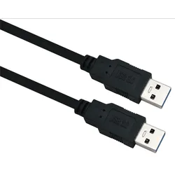 helos Anschlusskabel, USB 3.0 A Stecker/A Stecker, 5,0m, schwarz