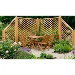 Rankgitter Avantgarde – stabile & hochwertig verarbeitete Holz-Spaliere aus sibirischer Lärche, Edelstahl geklammert cm für Garten & Terrasse