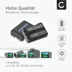 Cellonic Akku für Sony DCR-PC100, DSLR-A100 (?100), Cyber-shot DSC-F828, DCR-TRV33 (Kamera Akku), Kamera Stromversorgung, Schwarz