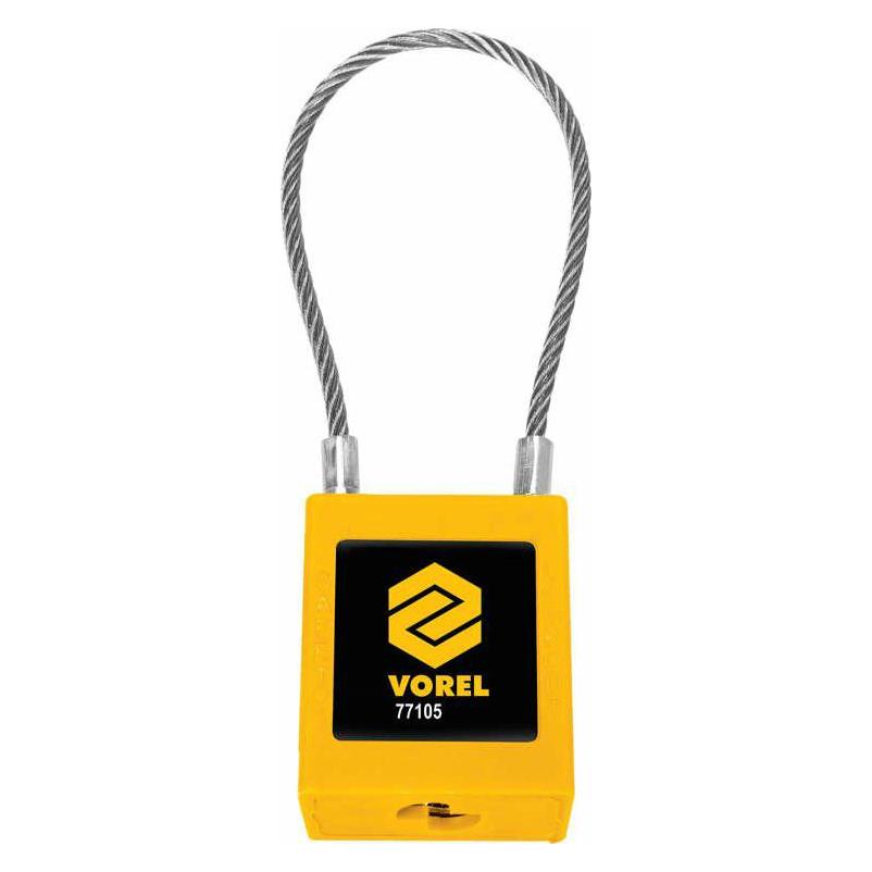 Vorel Kłódka Powlekana Nylonem Z Linką T77105 (17.50 cm) (77105)