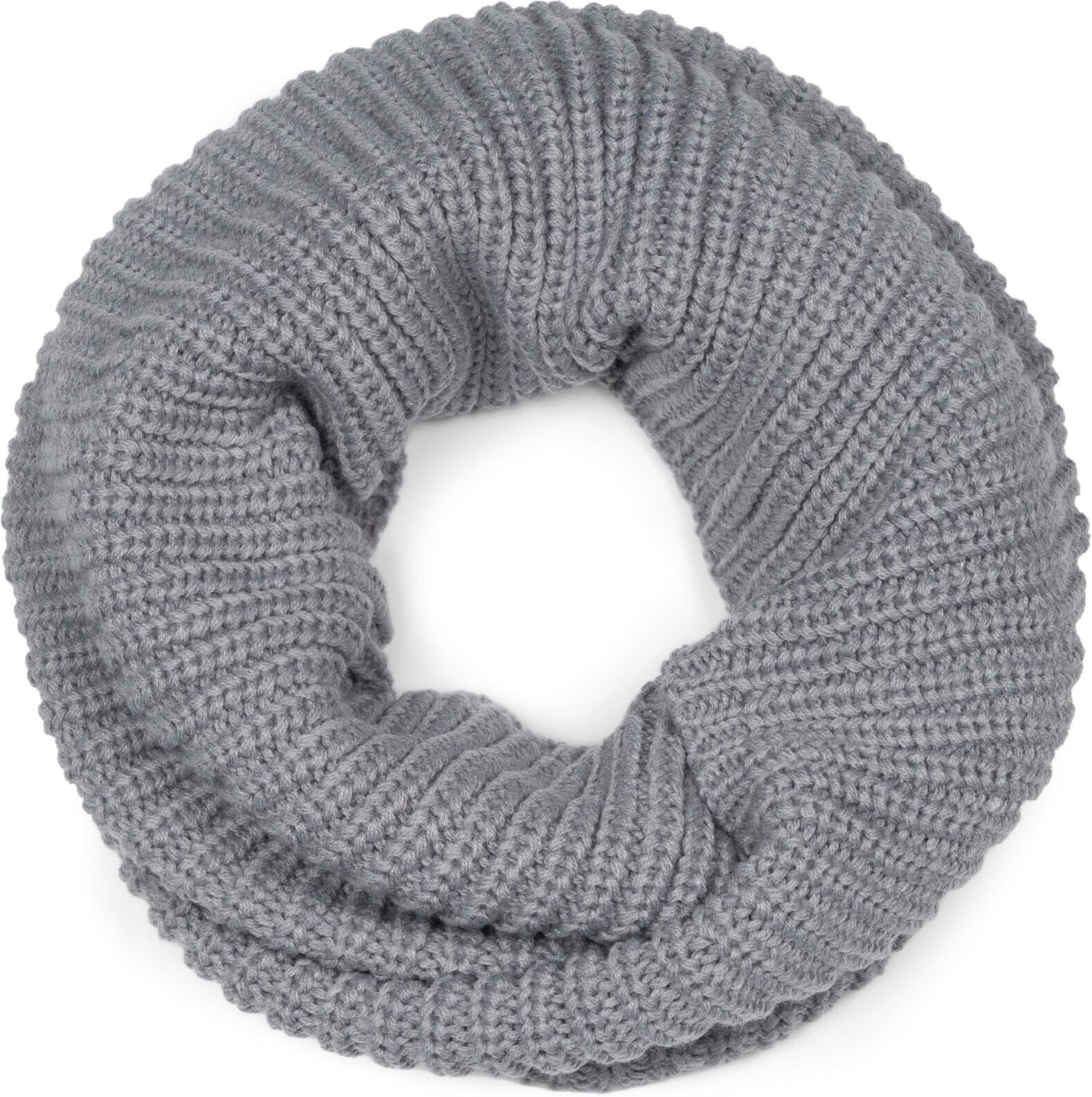 Strickschal STYLEBREAKER "Unifarbener Feinstrick Loop", Damen, grau, Obermaterial: 100% Polyacryl PAN., Modisch, Modetücher Strickschal